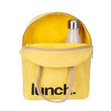 Fluf Zipper Lunch Bag - "Lunch" Yellow