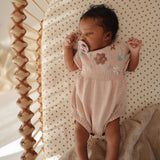 Mushie Mini Muslin Crib Sheet ~ Bloom
