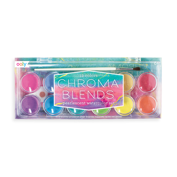 Ooly Chroma Blends Pearlescent Watercolors - 13 piece set