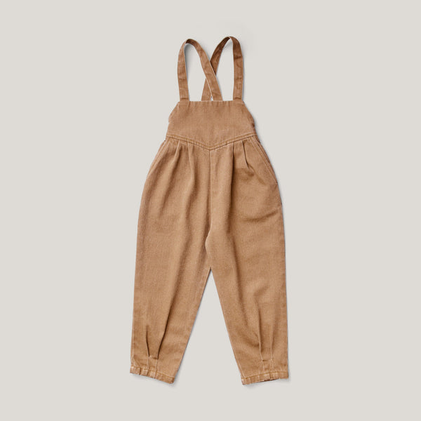 Soor Ploom Imogen Overall in Cocoa Denim | Wee Mondine