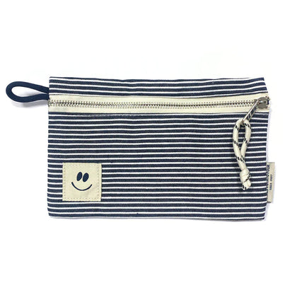 Zip Pouch - Stripe Happy Face